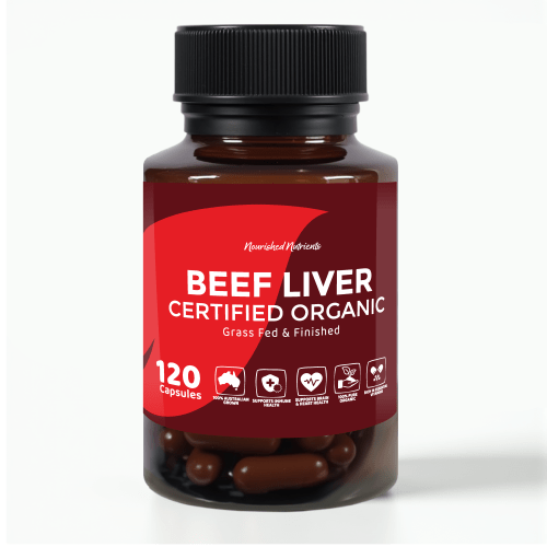 Australian Certified Organic Beef Liver Capsules – Nature’s Most Nutrient-Dense Superfood (120 capsules)