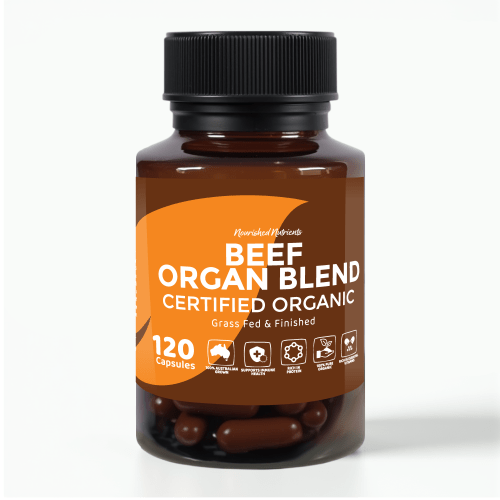 Australian Certified Organic Beef Organ Blend Capsules – Boost Energy & Vitality Naturally (120 capsules)