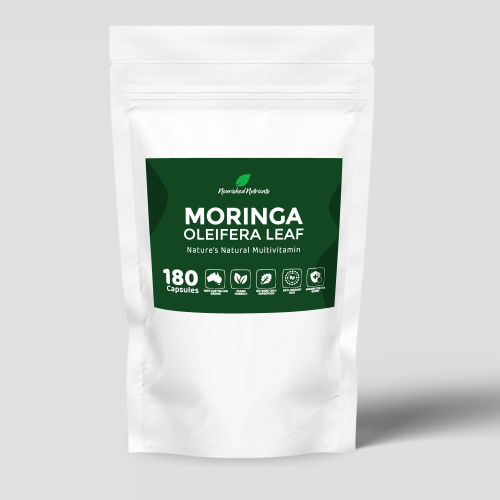 Australian Moringa Oleifera Capsules – 100% Pure, Powerful Energy Support (180 Capsules - 3 Month Refill Pack)