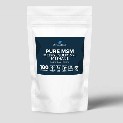 MSM Capsules – High-Purity Organic Sulphur for Complete Joint, Skin & Vitality Support (180 Capsules - 3 Month Supply Refill)